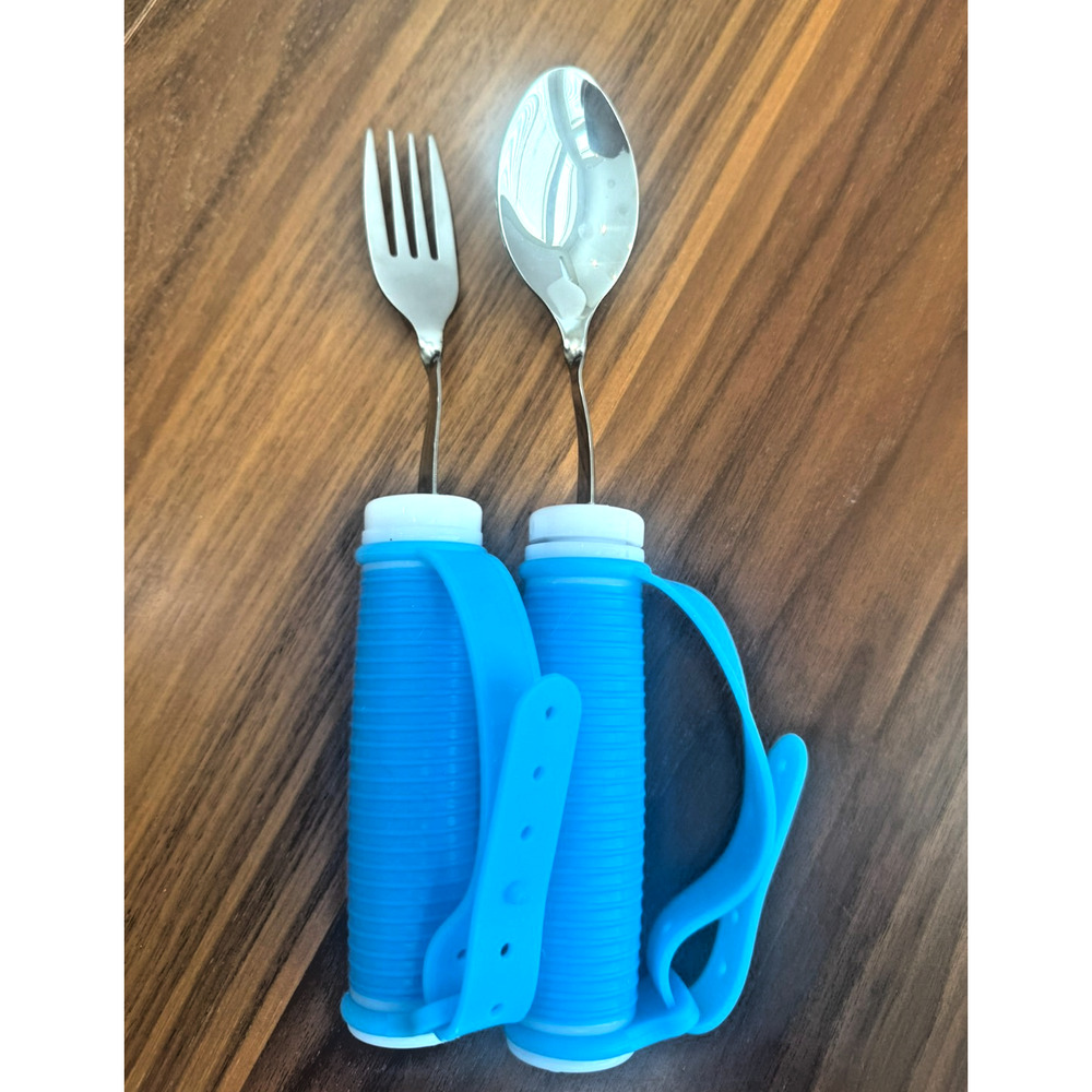 Bendable Adaptive Utensils For Elderly Arthritis Disabled Non-Slip Fork Spoon